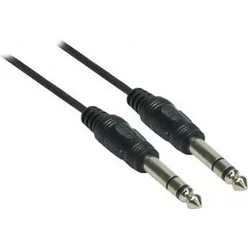 Good Connections 6,3mm jack naar 6,3mm jack audiokabel, 1,5m, vernikkeld, zwart 1963-015