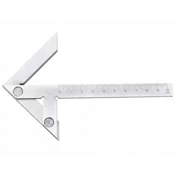 Donau Elektronik MLZW90 centreerhaak 90° aluminiumlegering centreervinder voor houtbewerking en metaalbewerking, 100 mm capaciteit