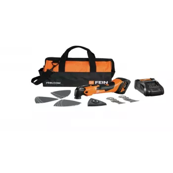 Fein AMM 500 Plus accu-oscillerend multitool-set met 2x 18V 4Ah accu's, ALG 80 sneloplader, StarlockPlus, QuickIN, anti-vibratie, in koffer 71293870000