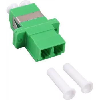 GoodConnections LC/APC naar LC/APC duplex glasvezel-koppeling, SC-simplex behuizing, groen kunststof, single-mode, zirkonia huls LW-KULCAPCK