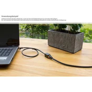 GoodConnections Cat.7 S/FTP RJ45 verlengkabel met vergrendelingsbescherming, halogeenvrij, 1m, zwart 8070VR-010S