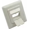 GoodConnections centraalplaat 50x50mm met afdekraam 80x80mm voor netwerkdozen, signaalwit RAL9003 (GC-N0155)