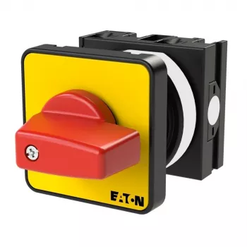 Eaton T0-1-102/E-RT nokkenschakelaar, 2-polig, 20 A, frontmontage, rood/geel 009046
