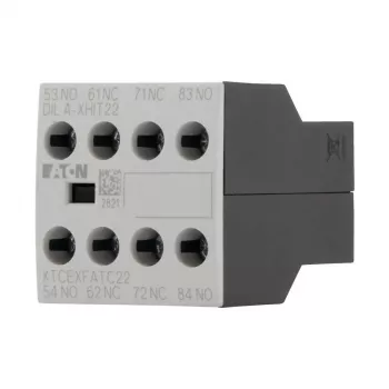 Eaton DILA-XHIT22 hulpcontactblok, 2NO+2NC, frontmontage, schroefklemmen, zwart/wit 101044