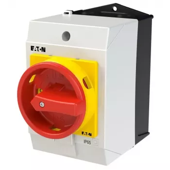 Eaton T0-4-8344/I1/SVB nokschakelaar, 4-polig, 20 A, 690 V, 3 standen, frontmontage, zwarte greep 207163