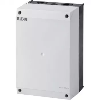 Eaton flensbehuizing onder zwart/boven wit 160 x 240 mm PC IP65 met DIN-rail (CI-K 4-125-TS)