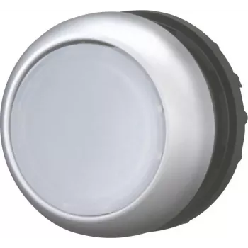 Eaton M22-DRL-W verlichte drukknopbediener, vlak, vergrendelend, zwart/metallic/wit