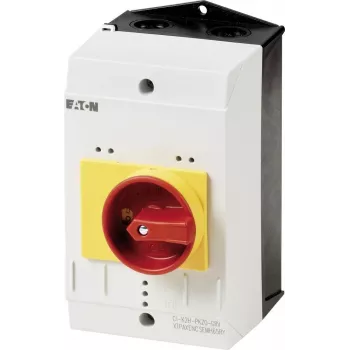 Eaton CI-K2-PKZ0-NA-GR lege behuizing met noodstop-schakelaar, 160 x 100 x 100 mm, geel/rood 262681