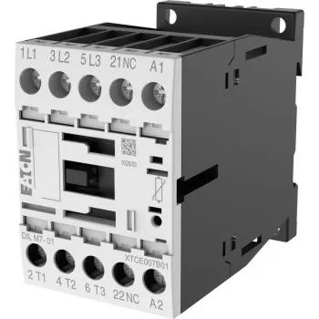 Eaton DILM7-01 vermogenscontact, 24 V AC spoel, 3-polig, 7 A, 1 NC hulpcontact 276572