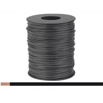 Donau Elektronik 114-11-100 soepele draad 2 x 0,08 mm² zwart 100 m