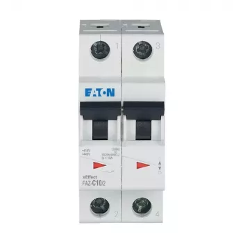 Eaton FAZ-C10/2 installatieautomaat (MCB), 10 A, 2-polig, type C, 400 V AC, 10 kA 278756