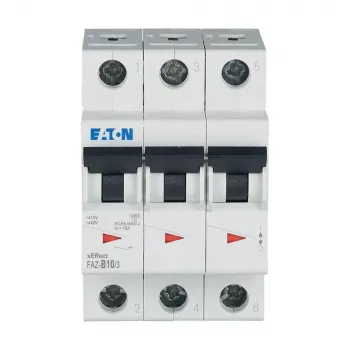 Eaton FAZ-B10/3 installatieautomaat type B, 10 A, 3-polig, 10 kA 278843
