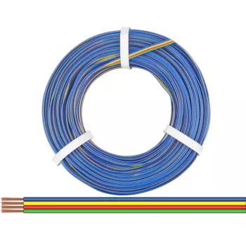 Donau Elektronik 418-50 meeraderige litze 4 x 0,14 mm², groen/rood/geel/blauw, 50 m
