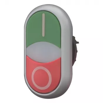Eaton M22-DDLM-GR-X1 dubbele drukknop met signaallamp, groen/rood 284830