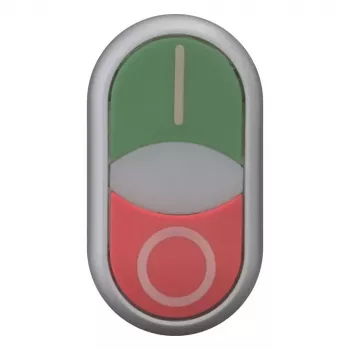 Eaton M22-DDLM-GR-X1 dubbele drukknop met signaallamp, groen/rood 284830