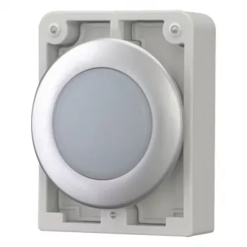Eaton RMQ-Titan vlakke ronde signaallampkop, witte lens, chroom frontring, M30C-FL-W 183287