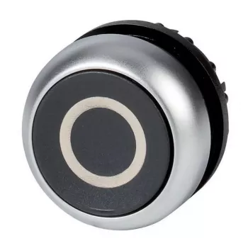 Eaton M22-D-S-X0 drukknopschakelaar, zwart/metaalkleurig 216609