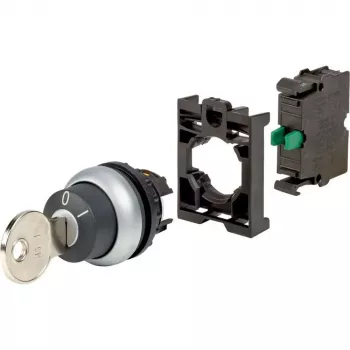 Eaton M22-WS-K10-BVP sleutelschakelaar-bediening, kunststof voorring, zwart 110921