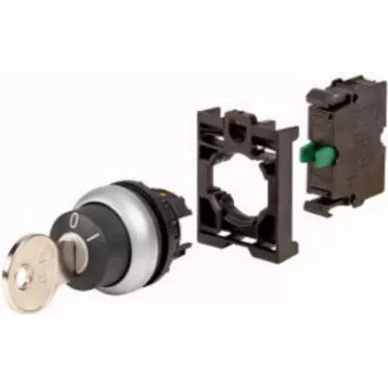 Eaton M22-WS-K10-BVP sleutelschakelaar-bediening, kunststof voorring, zwart 110921