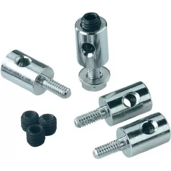 Reely stangverbinder voor draden, bowdenkabels, duwstangen tot 2 mm diameter (10 stuks, zwart) 180281