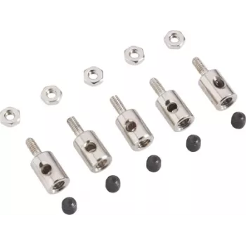 Reely stangverbinder voor draden, bowdenkabels, duwstangen tot 2 mm diameter (10 stuks, zwart) 180281