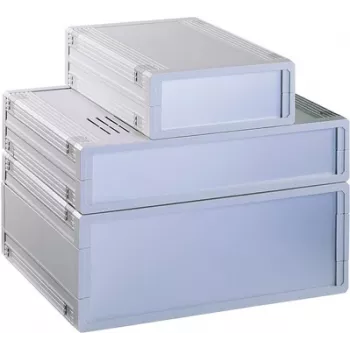 Bopla ULTRAMAS UM62009L desktopbehuizing, ABS lichtgrijs, 290,9 x 108 x 199 mm, met frontplaat en voeten 55620010.H