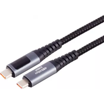 S CONN MAXIMUM CONNECTIVITY USB-C oplaadkabel, 2.0, 240W PD, A/V/W display, 2m (14-59035)