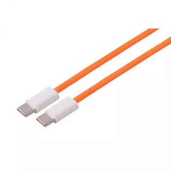 S CONN MAXIMUM CONNECTIVITY USB-C oplaadkabel, 2.0, 240W, oranje, textiel, 1m (14-22027)