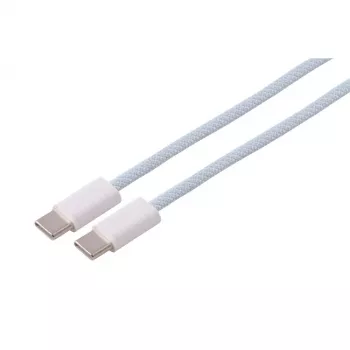 S CONN MAXIMUM CONNECTIVITY USB-C naar USB-C oplaadkabel, 2.0, 60W, blauw textiel, 2m 14-21031