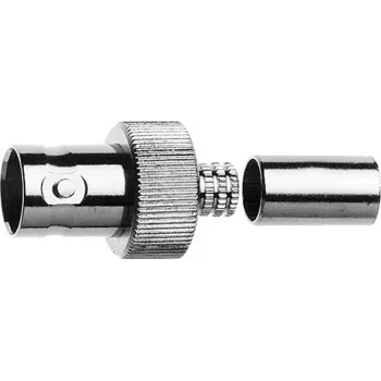 Telegärtner BNC kabelbus crimp G16 75 Ohm, crimp/crimp, A0806, G16 (0,6/3,7 D) - 1 stuk J01003A1353