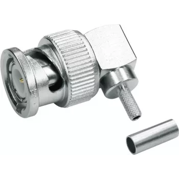 Telegärtner J01000A0010 BNC-haakse kabelstekker, krimp/soldeer, G07, 50 Ω, voor RG 316/U