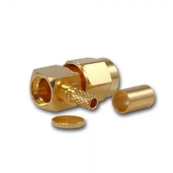 Telegärtner SMA-haakse stekker krimp voor RG-316, goud, 5-pack (J01150A0071)