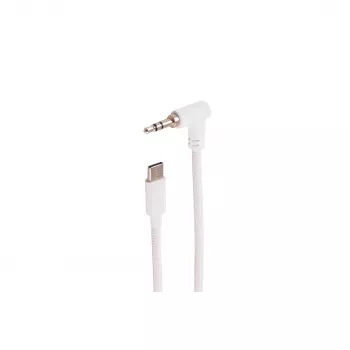 SHIVERPEAKS BS14-08226 3,5 mm haakse naar rechte audiokabel, wit, 0,9 m