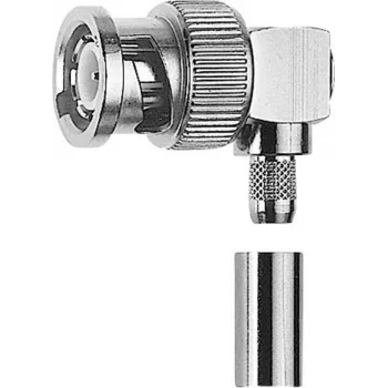 Telegärtner J01000A0033 BNC-haakse kabelstekker, krimp/soldeer, G08, 50 Ω, voor RD-316
