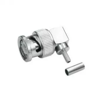 Telegärtner BNC-haakse crimpstekker 75 Ohm voor RG-59 B/U, solderen/crimpen, stekker, 1 stuk J01002A1356