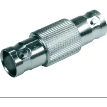 TELEGÄRTNER BNC-bus naar BNC-bus coaxiale adapter, 50 Ohm, vernikkeld messing, rechte huls J01004A0618