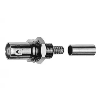 Telegärtner J01001A0083 BNC-kabelchassisbus, krimp, G05, 50 ohm, voor RG-223/U
