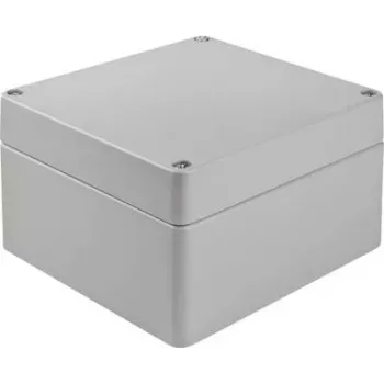 Bopla A 127 universele behuizing, 180 x 180 x 101 mm, aluminium, zilvergrijs (RAL 7001) (01127000.H)