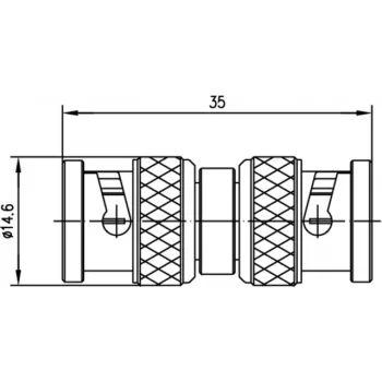 Telegärtner BNC adapter, BNC stekker naar BNC stekker, 50 Ohm, J01004A0806