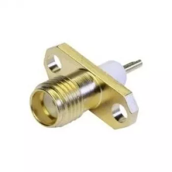 Telegärtner SMA-inbouwbus met flens Z28, goud (standaard) - 5 stuks (J01151A0631)
