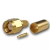 Telegärtner SMA-kabelstekker krimp/soldeer G01, RG-58C/U, goud, 1 stuk (J01150A0041Z)