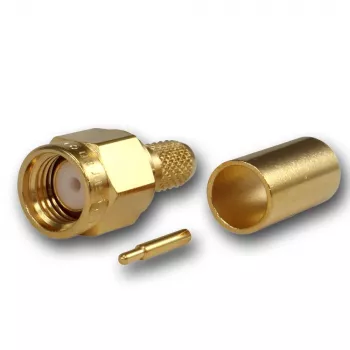 Telegärtner SMA-kabelstekker krimp/soldeer G01, RG-58C/U, goud, 1 stuk (J01150A0041Z)