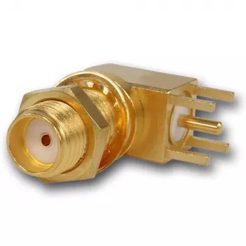 Telegärtner SMA haakse inbouwbus, 50 Ohm, verguld, Z25/Z55 J01151A0201Z
