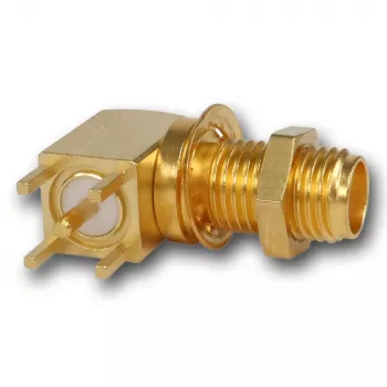 Telegärtner SMA haakse inbouwbus, 50 Ohm, verguld, Z25/Z55 J01151A0201Z