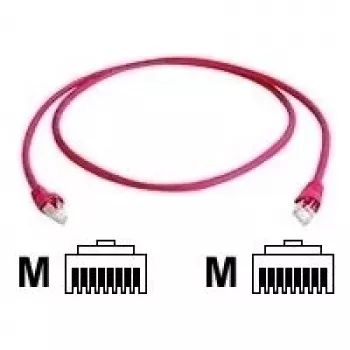 TELEGÄRTNER RJ45 crossover netwerk-patchkabel CAT 6A S/FTP 0,5m rood halogeenvrij vlamvertragend L00000A0118