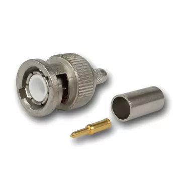Telegärtner BNC kabelstekker crimp G01 50 Ohm, crimp/crimp, standaard, A0205, G01 (RG-58 C/U), YR23092 Belden - 1 stuk (J01000F1255Z)