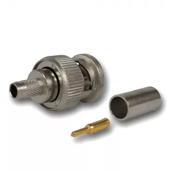 Telegärtner BNC kabelstekker crimp G01 50 Ohm, crimp/crimp, standaard, A0205, G01 (RG-58 C/U), YR23092 Belden - 1 stuk (J01000F1255Z)