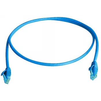 Telegärtner 100008528 RJ45-patchkabel, 3 m, blauw, vlamvertragend, met knikbeschermer