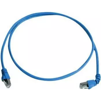 Telegärtner 100008016 CAT 6a S/FTP RJ45-patchkabel, 0,5 m, blauw, vlamvertragend, met knikbeschermer