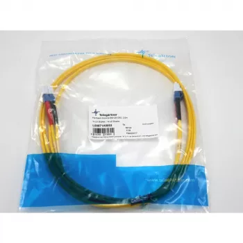 TELEGÄRTNER LC naar LC single-mode OS2 duplex glasvezel-patchkabel, 2 m, geel L00871A0003